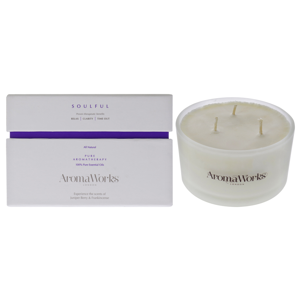 Soulful Candle 3 Wick Large by Aromaworks for Unisex - 14.1 oz Candle
